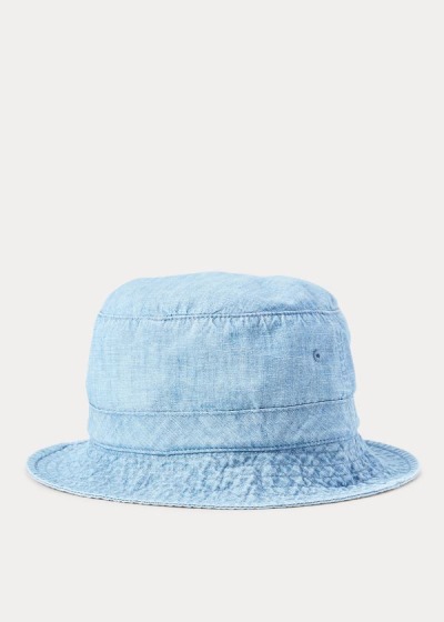 Polo Ralph Lauren Chambray Bucket Hat Herre Danmark (FVZND9842)